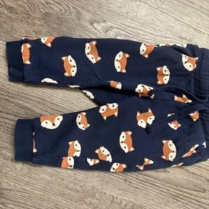 H&M Navy Blue Fox Print Kids Casual Bottoms